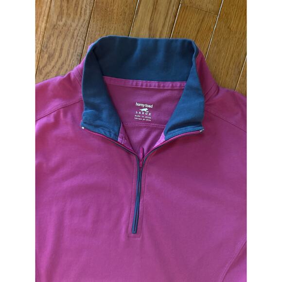 Horny Toad Womens Pull over Jacket Large T9 Tipped Zip - Picture 10 of 14